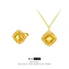 Suministro al por mayor del mismo estilo de Zhou Diseño deslumbrante Escama de dragón Escama de pez Anillo de cadena en forma de diamante Arena de oro Joyería