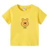 Camiseta de Manga Corta de Algodón Puro para Niñas Transfronteriza Ropa de Verano para Niños Bebé Dibujos Animados Estampado Manga Media Top de Verano para Niños