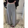 5377# Pantalones Vacíos Tranquilos Crujientes Explotando Pantalones de Yoga Acampanados Versión Casual de Pierna Recta Pantalones de Punto Caídos
