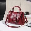 Bolso de Mano de Moda para Mujer de Gran Capacidad 2026 Primavera/Verano Nuevo Estilo Fácil de Combinar Bolso de Hombro Bolso Cruzado de Cuero Retro con Cera de Aceite