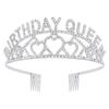 Coroa Europeia e Americana Transfronteiriça para Festa de ANIVERSÁRIO Headwear Inlaid Letter Faixa de Cabeça BIRTHDAY QUEEN