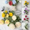 Rosa Simulação Floyd Rose Simulação Buquê Flor Pequena Alto Padrão Realista Atravessar Fronteiras Atacado Flores Artificiais