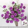 Flores Artificiais Coloridas Estilo Monet Flores Falsas Atacado Verde Roxo Arranjo de Casamento Cenário Decoração de Paisagismo