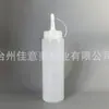 Botella de Plástico para Salsa de Presionar con Boquilla Puntiaguda Venta al por Mayor 380ml Botella para Aderezo de Ensalada Ketchup Material PE