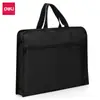 Deli 63753 Bolsa Portátil con Cremallera Tela Oxford a4 Bolso de Mano Archivo de Datos Recibo Negocios Maletín con Cremallera