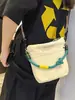 Bolso Cruzado para Hombre Casual de Color Contrastante para Deportes al Aire Libre Viajes Mochila Pequeña Bolso para Teléfono Móvil Bolso Portátil de Almacenamiento Bolso de Hombro Bordado