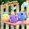 Compra Directa Transfronteriza de Lindos Kits de Materiales para Muñecas de Ganchillo de Tres Monstruos con Manuales de Instrucciones en Inglés y Tutoriales para Colgantes de Mochila DIY