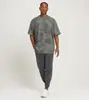 Estação Independente Amazon Wish Europeia e Americana Cor Pura Masculina Manga Curta Exportação Casual Tie-Dye Novas Camisetas Masculinas