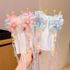 Grampo de Cabelo com Borla Estilo Chinês Adorno Dinastia Han para Crianças Acessórios de Cabelo para Meninas Grampo de Cabelo com Fita de Borboleta Estilo Antigo Super Fada
