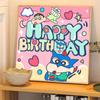Feliz Cumpleaños Pintura al Óleo Digital DIY Rellenado a Mano 2025 Nuevo Bob Esponja Dibujo Animado Colorear Acrílico Pintura al Óleo