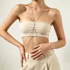 Joyería de moda transfronteriza europea y americana: cadena para el cuerpo de perlas artificiales, multicapa, simple, accesorio de cadena todo en uno, cadena para el pecho versátil y elegante para mujer