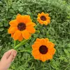 Producto Ganador: Girasol Producto Terminado al por Mayor Palitos Retorcidos Ramo de Tallo Único Accesorios Materiales de Flores Hechos a Mano para Exámenes de Admisión Universitaria y el Día del Maestro