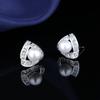 Venta al por mayor de fábrica Pendientes de moda europeos y americanos con circón brillante Chapados en plata de ley Pendientes de perla Joker con temperamento Joyería para orejas