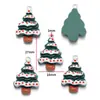 Serie Navideña de Resina DIY Colgante de Papá Noel Regalo Muñeco de Nieve Pulsera Llavero Colgante Decorativo W462