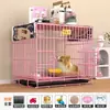 Gaiola Reforçada para Cachorro, Gaiola de Ferro Dobrável para Cães Pequenos de Interior com Bandeja Higiênica, Casa para Gatos, Cercado para Coelhos, Galinheiro, Gaiola para Animais de Estimação, Grande Quantidade em Estoque