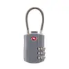 Cerradura de Contraseña Aduanera Tsa Candado de Contraseña Personalizado para Equipaje Mochila Casillero Cajón Tsa527S Cerradura de Contraseña Aduanera de Plástico