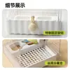 Gadget de doble uso para loro: comedero y bebedero transparente panorámico exterior para alimentar periquitos y ninfas en jaulas de pájaros