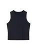 Regata Clássica Canelada para Mulheres 2026 Primavera/Verão Nova Slim Fit Valoriza a Silhueta Roupa Íntima Sexy Puro Desejo Top Curto Sem Manga