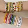 Yongge Jewelry Pulsera de Esmalte Transfronteriza Europea y Americana para Mujer Moderna Colorida Geométrica Rayada de Puntos Filigrana con Borde Dorado Accesorio de Mano