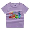 2026 Nova Roupa Infantil Verão Camiseta de Manga Curta para Meninos e Meninas Camiseta Base de Algodão Camiseta de Meia Manga para Bebê Top Infantil