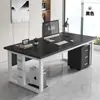 Escritorio de oficina moderno minimalista, escritorio para jefe, escritorio para gerente, escritorio para computadora, juego de escritorio y silla para personal de una persona