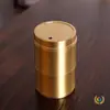 Porta Palillos de Cobre Puro con Junta de Bambú Caja de Palillos Simple para el Hogar Portátil para Dormitorio Comedor Sala de Estar A prueba de Polvo Resistente a Caídas Palillos