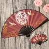Ponto cênico leque estilo antigo leque dobrável estilo chinês leque de seda masculino leque dobrável complexo clássico antigo portátil Leque diário portátil