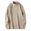 Camiseta Interior de Terciopelo Alemán sin Costuras de Cuello Medio para Hombre en Otoño e Invierno de Cuello Alto Medio Forrada de Polar Engrosada Terciopelo de Doble Cara Manga Larga Trbottomy