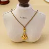 Novo Colar de Cuia Artesanal Étnico Estilo Chinês Corrente para Suéter com Design de Nicho Pintado e Pingente Dupla Face de Luxo Leve