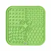 Tapete Quadrado de Silicone para Alimentação Lenta com Ventosa para Evitar Tombamento, Tapete de Lambedura para Pets, Tapete de Alimentação Lenta para Cães, Tapete de Refeição com Raspador