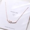 Collar con lazo sonriente de Wanying Jewelry en plata de ley 925, estilo Singapur, con un estilo moderno y creativo.