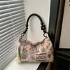 Bolso de mano grande de estilo chino para mujer, con bordado de estilo nacional, versátil para ir al trabajo, bolso de mano elegante y con estilo
