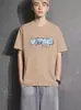 Novedad Verano 2024 Camiseta para Niños Moda Ins Estilo Americano Estampado de Letras Top Holgado Estilo Chino de Manga Corta para Parejas