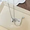 Bolo Street Punk Collar de Lujo Ligero Nudo de Una Palabra Simple Cadena para Suéter de Gama Alta para Mujer Moda Masculina