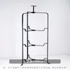 Estante plegable para platos simple y portátil, Estante expositor multifuncional para snacks, Estante para snacks, Estante de bandeja de almacenamiento de hierro