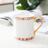 Taza de Cerámica Dorada Estilo Europeo para Café y Té, Cerámica Pintada a Mano para Pareja de Oficina, Regalo Sencillo para el Té de la Tarde