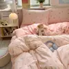 Nuevo juego de ropa de cama A-class de algodón puro con textura de algodón, juego de cuatro piezas que incluye sábana, funda de edredón y funda de almohada, adecuado para dormitorios de estudiantes, juego de tres piezas para una persona 4