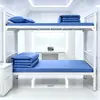 Conjunto de Lençol e Capa de Edredom de Três Peças, Algodão Puro, Capa de Edredom Azul Chama Resistente ao Fogo, Colcha para Uso em Dormitório, Conjunto de Roupa de Cama de Seis Peças