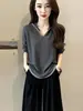 Chaqueta de punto a rayas estilo europeo para mujer con capucha, manga larga, informal, corte holgado, para talla grande, primavera/otoño 2026