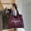 Bolsa de Lona Estilo Coreano Verano 2025 Nuevo Estilo Estilo Japonés Estilo Bolso de Mano de Moda de Gran Capacidad Cordón Bolsa de Tote para Viaje