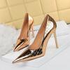 Nuevos Zapatos de Tacón Alto Stiletto Plateados para Niña Primavera/Verano 2026 con Laterales Huecos Estilo Francés Versátiles Sexy Punta Fina Zapatos de Celebridad de Internet