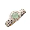9082 Anillo de Jade Birmano Natural Grado A Azul Hielo Estilo Chino Nuevo Retro Diversidad Único en su Tipo