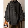 Chaqueta con capucha de gamuza acolchada forrada de forro polar flor de ciruelo D2151/regular P58 forrada de forro polar P68