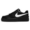 Aj Putian Sitio Web Oficial Auténtico Af1 Air Force One Escena del Crimen Zapatos Negros de Guerrero para Hombre Tenis Blancos Puros de Caña Baja