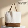 Bolsas de lona personalizadas, bolsas de algodão ecológicas, bolsas de armazenamento patchwork personalizadas, sacolas de compras de lona de dois tons de alta qualidade para publicidade