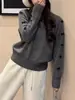 Suéter de Punto para Mujer Estilo Coreano, Cuello Semi Alto, Lazo, Nuevo Estilo Otoño/Invierno 2026, Suelto de Invierno, Versátil, Jersey