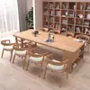 Sala de estar nórdica desfuncionalização madeira maciça mesa e cadeira grandes mesa de estudante para casa mesa de escritório com gavetas mesa longa bancada