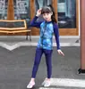 Roupa de banho média e grande para meninos e meninas, calça de manga comprida, novo traje de mergulho dividido de secagem rápida com proteção solar, roupa de banho