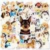56 Novos Adesivos Decorativos Criativos de Grafite Transfronteiriços para Planejador à Prova d'Água, Adesivos Fofos de Cachorro em Desenho Animado Feitos à Mão