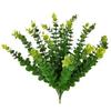 Planta Artificial Única de Eucalipto Grande Folha de Dinheiro Grama Verde Folhas Verdes de Plástico Arranjo de Flores de Casamento Decoração Folhas Verdes